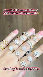 12K views · 24 reactions | Our Beautiful Ladies Diamond Rings Collection ✨ Starting Rs.80,000/- #diamondring #DiamondJewelry #ring #dashainspecial #Dashainoffers | White feather's Jewellery | Facebook