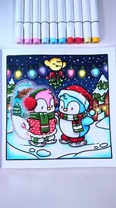 🐧🏂 Penguin Skating | Merry Christmas Coloring Book by Jade Summer #coloring #coloringbook #coloringpages #colorwithme #relaxingcoloring #satisfyingcoloring #jadesummer #jadesummercoloringbook | Jade Summer Coloring Books