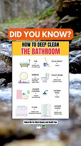 3.6K views · 16 reactions | Is it time to give your bathroom a thorough, deep clean? Follow these steps to make your bathroom sparkle and shine: #DidYouKnow #CleaningHacks #health #reelsfypシ #reelsviral #reelsviralシ | Health Spirit Body | Facebook