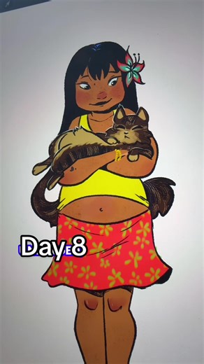 I forgot to record the sketching process so today you get coloring :) ✨ she’s so cute and I want to badly to pet Tano! Taking town location suggestions 🫢 #oc #originalcharacter #characterdesign #worldbuilding #procreate