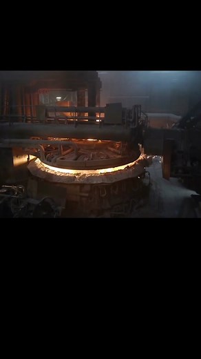Man-Made Lightning Melting Metal in Electric Arc Furnace