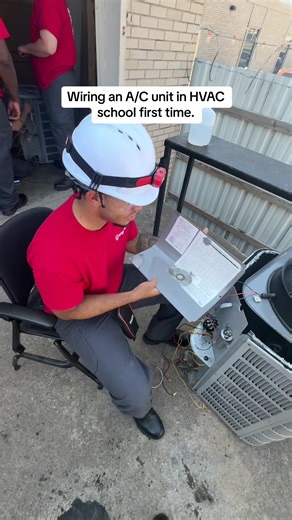 Wiring air conditioning unit for the first time. #HVAC #hvactechnician #hvaclife #hvactech