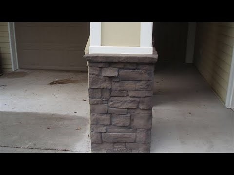 How to make and install an interlocking stacked stone column casting.