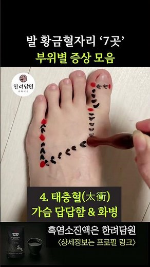 발 황금 혈자리 '7곳' 부위별 증상 모음 #시니어건강 #50대 #60대