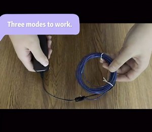 MaxLax EL Wire White, 9.8ft/3m Portable Battery Pack Neon Light Strip 360° Cuttable Glowing Rope Lights for Parties, Halloween, DIY Decoration