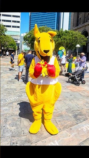 Meet with the Boxing Kangaroo at Welcome Home Celebration in Perth | Australian Olympic Team Mascot