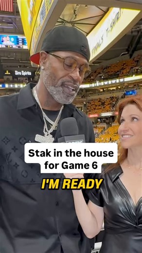Rachel Nichols | Sports Reporter & Host | NBA, NFL, NHL on Instagram: "Pacers pulling out all the stops with Stak Jack courtside for the NBA Finals Game 6."
