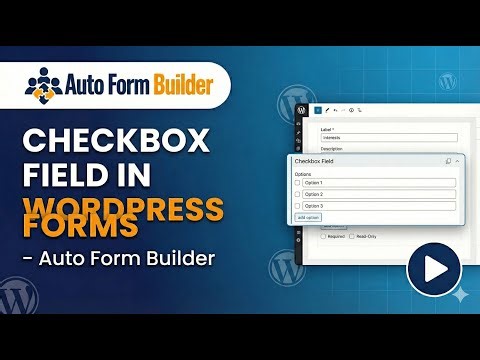 Checkbox Field in WordPress Forms – Multiple Choice Options (Auto Form Builder)