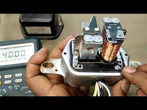 How to inspect point type car voltage regulator using a multimeter