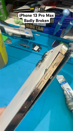 Iphone 13 Pro Max broken screen and back glass housing #shorts #iphonerepair