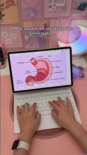 Turned my tablet into a laptop 💕💻 Samsung galaxy tab S9+ | digital notes