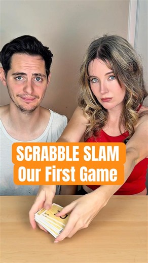 First time playing Scrabble Slam! #couples #gamenight #boardgames #cardgames #challenge