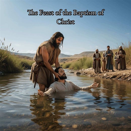 Sunday, January 12th, the Church will celebrate the end of the Christmas season with the Feast of the Baptism of the Lord. This event is recorded in the Canonical Gospels of Matthew, Mark, and Luke. In John 1:29-33, rather than a direct narrative, John the Baptist bears witness to the episode. John’s baptism was the baptism of repentance (Matthew 3:11), but Jesus was sinless and had no need of repentance – so why was he baptized? Even John was taken aback at Jesus coming to him. John recognized 