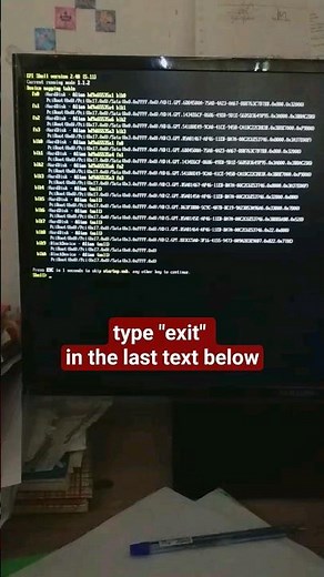 How to fix EFI shell version 2.40