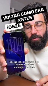 Comenta se você gostou da atualização ou preferiu como era antes ! 📸 1. Desativar Print em Tela Cheia Cansado daquele preview gigante quando faz print no iPhone? Passo a passo: 1. Abra o app Ajustes. 2. Vá em Geral. 3. Toque em Captura de Tela. 4. Desative a opção Pré-visualizações em Tela Cheia 💡 Isso evita o pop-up que cobre a tela inteira quando você tira um print. 💧 2. Reduzir Transparência (“Liquid Glass”) Se o novo efeito “Liquid Glass” está deixando a interface difícil de ler: Passo a 