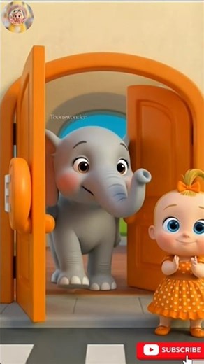 Baby Says A for Apple 😱 Door Opens! (D-F) | ABCD Learning Song #abcd #kidssongs #shorts