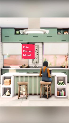 Cute Kitchen Island Build in The Sims 4 | Build Tips Included