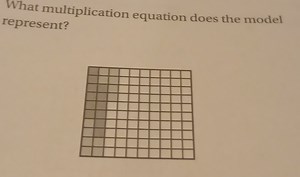 What multiplication equation does the model represent?\begin{t... | Filo