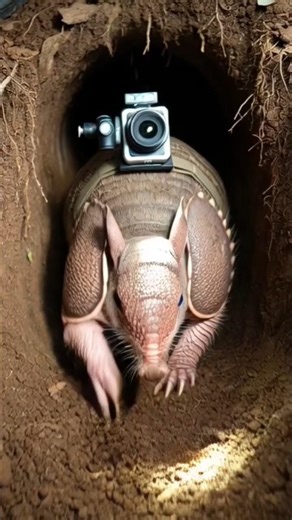 POV: Armadillo Burrow Exploration #armadillo #youtubeshorts #animalpov