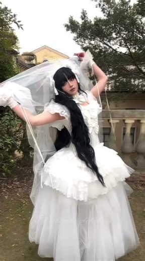 The groom can wait, the aesthetic won. 💍❌The First Snow Bride Dress Set is breaking the internet.