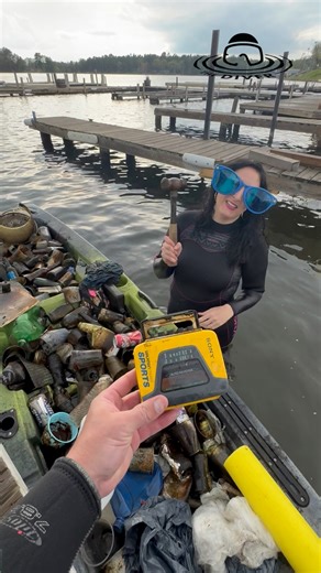 Ever wonder what’s underwater in Minocqua, WI? 🤔 This past May, Christie B and I cleaned up the water next to the Boathouse Restaurant. Check out all the litter we cleaned up, along with some very unique items! 😳👍 | Ed the Diver