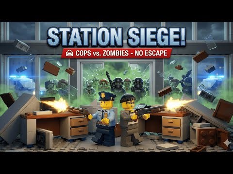LEGO Police Station SIEGE! 🚓🧟‍♂️- Cops & Robbers vs. Zombie Horde | LEGO Animation | Full Episode 03