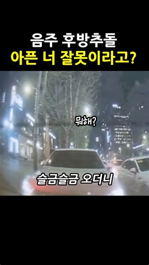 음주운전 후방추돌인데 다 피해자 잘못이라고?