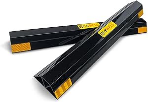 24 Inch (New Upgrade) 2 PCS Heavy Duty Car Parking Stopper for Garage, Parking Aid Protects Car, Parking Gadgets Easy to Install 2 Packs, 24" L x 3.7" W x 1.8" H