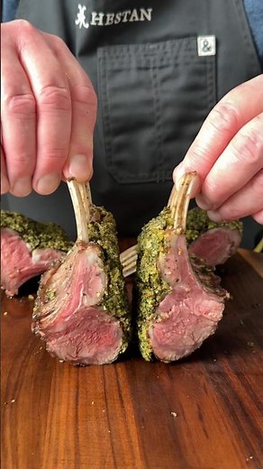 Herb-Crusted Rack of Lamb with Green Peppercorn Sauce #lambrecipe