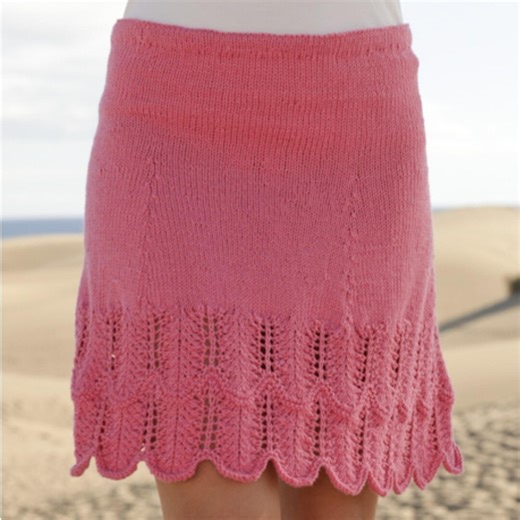 Knitted Skirt Pattern PDF – Women Lace Knit Skirt With Scalloped Hem, Easy Digital Download - Etsy