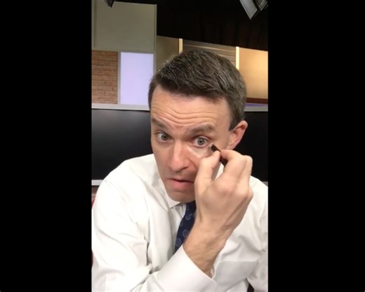This News Anchor Shows Off His Makeup Skills in a Hilarious Video