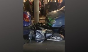 Shocking car crash video: Driver hits parked cars injuring mother and 2-year-old child