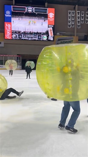 3.2K views · 30 reactions | Giant bubble balls on ice. What could go wrong? Courtesy of Big V's Bubble Soccer #SCMusketeers | #USHL | #SiouxCity | Sioux City Musketeers | Facebook