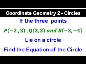 Equation of a Cirlce passing through Three Points #1