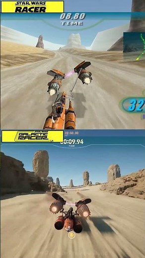 Star Wars Galactic Racer vs Episode 1 Racer Early Graphics Comparison