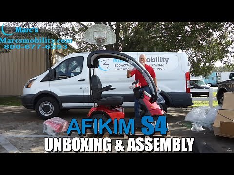 S4 - Large Mobility Scooter unboxing with Canopy and Golf Cart Tires