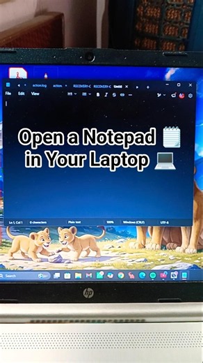 Open a Notepad🗒️ in Your Laptop 💻 | Tutorial #tutorial