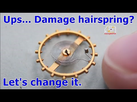 Change of damaged hairspring Part 2 START wrist watch made from a junk