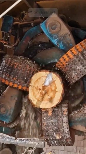 Massive Baumstämme werden entrindet! 🪵 #holzverarbeitung #forstwirtschaft #entrindung