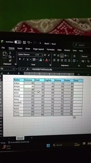 Excel ma student marksheet kassa banay #tranding #short video ✅🔝 /aicomputer 🔝🍁💯