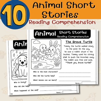 Animal Short Stories Reading Comprehension Worksheets