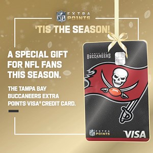1.8K views | Get 3% in rewards on qualifying NFL purchases using your Tampa Bay Buccaneers Extra Points Visa® Credit Card¹ for all the football fans on your list. | NFL | Facebook