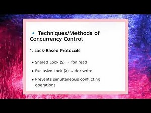 AD3391 UNIT 4 Concurrency Control