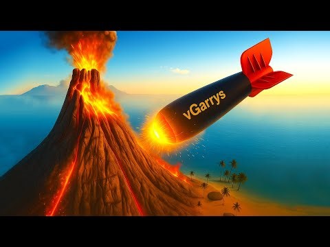 Garry's Mod Throwing Nuclear Bombs from a Volcano