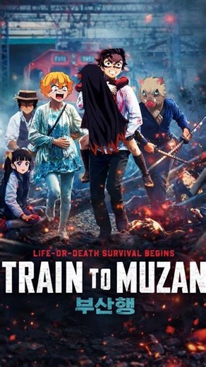 "Train to Muzan 🚆 | Demon Slayer Survival Begins #Shorts #RealOtakuZone #anime #demonslayer #viral