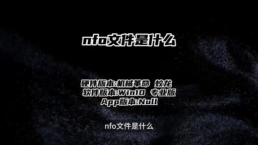 nfo文件是什么呢