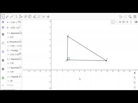 Como hacer un triángulo rectángulo en GeoGebra - Tutorial básico 3