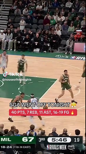 SGA's Dominant Performance: 40 Points Breakdown