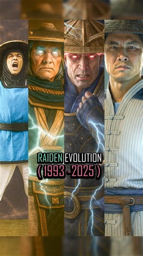 Raiden in MK2, UMK3 Mk4, Mk Deception, Injustice2 Armageddon, Mk9 , MkX , Mk11 and Mk1 #mortalkombat