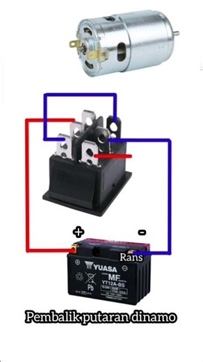 # electrical 12 volt DC motor rotation reverser